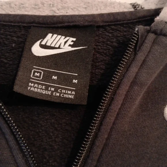 Nike Sportswear‎ Club Youth Full Zip Hoodie Sz M Black Camo - Picture 3 of 12